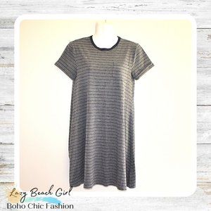 Pretty Grey & Black Dress Size S